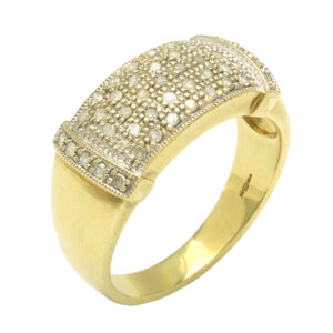 9ct Yellow Gold 0.50ct Gents Diamond Set Band