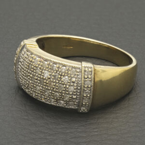 9ct Yellow Gold 0.50ct Gents Diamond Set Band