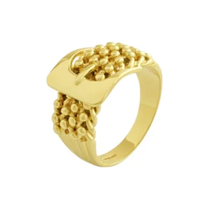 9ct Yellow Gold Buckle Ring