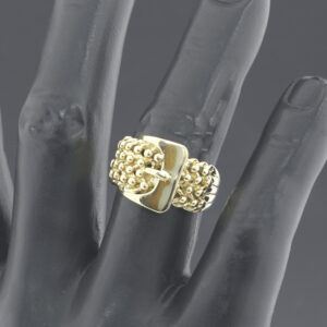 9ct Yellow Gold Buckle Ring