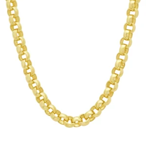 9ct Yellow Gold Belcher Chain 22.5″ 9.5mm