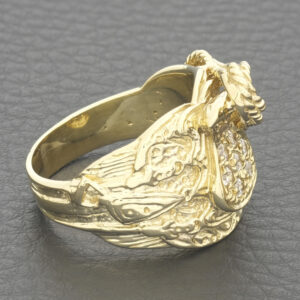 9ct Yellow Gold Gemstone Saddle Ring