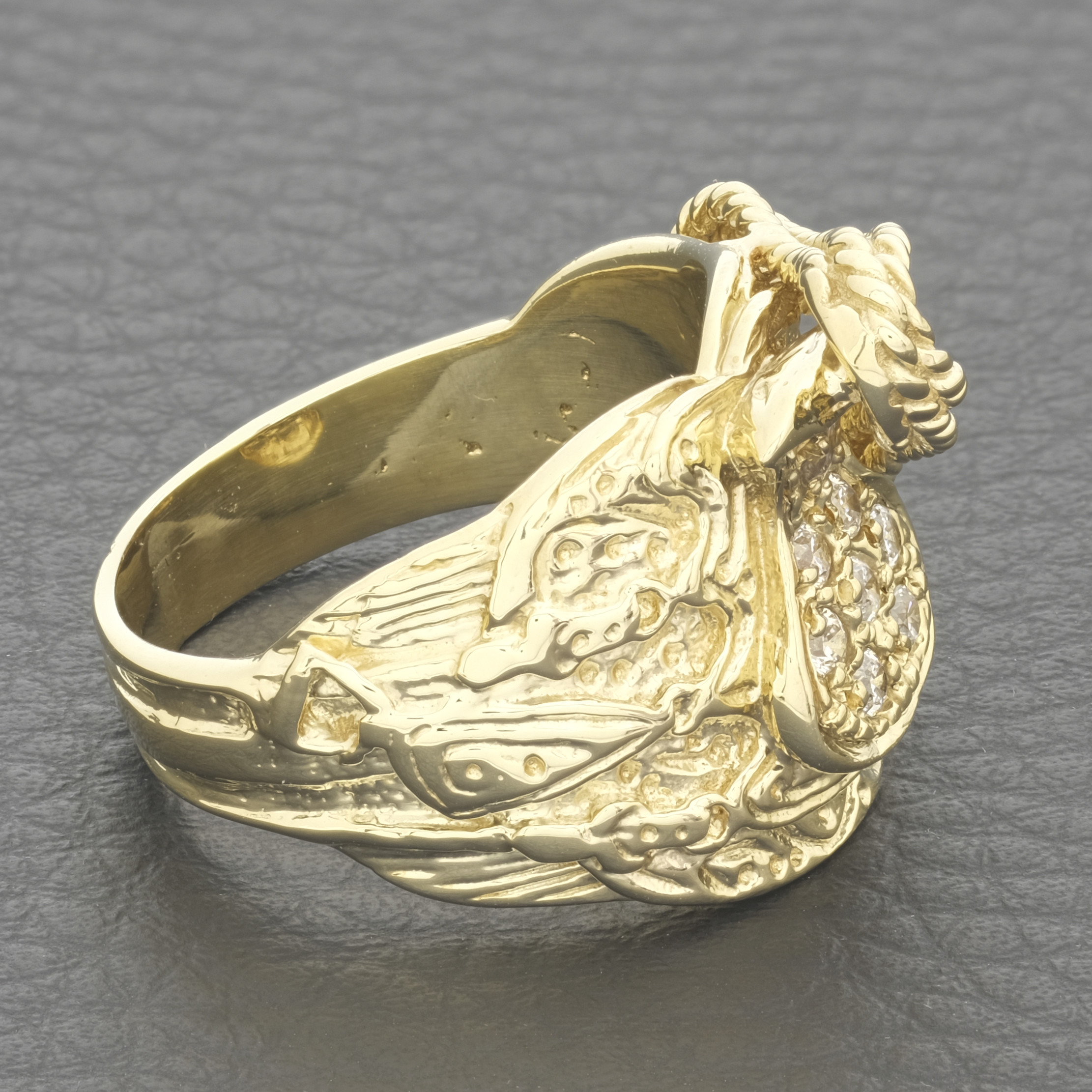 9ct Yellow Gold Gemstone Saddle Ring - Image 4