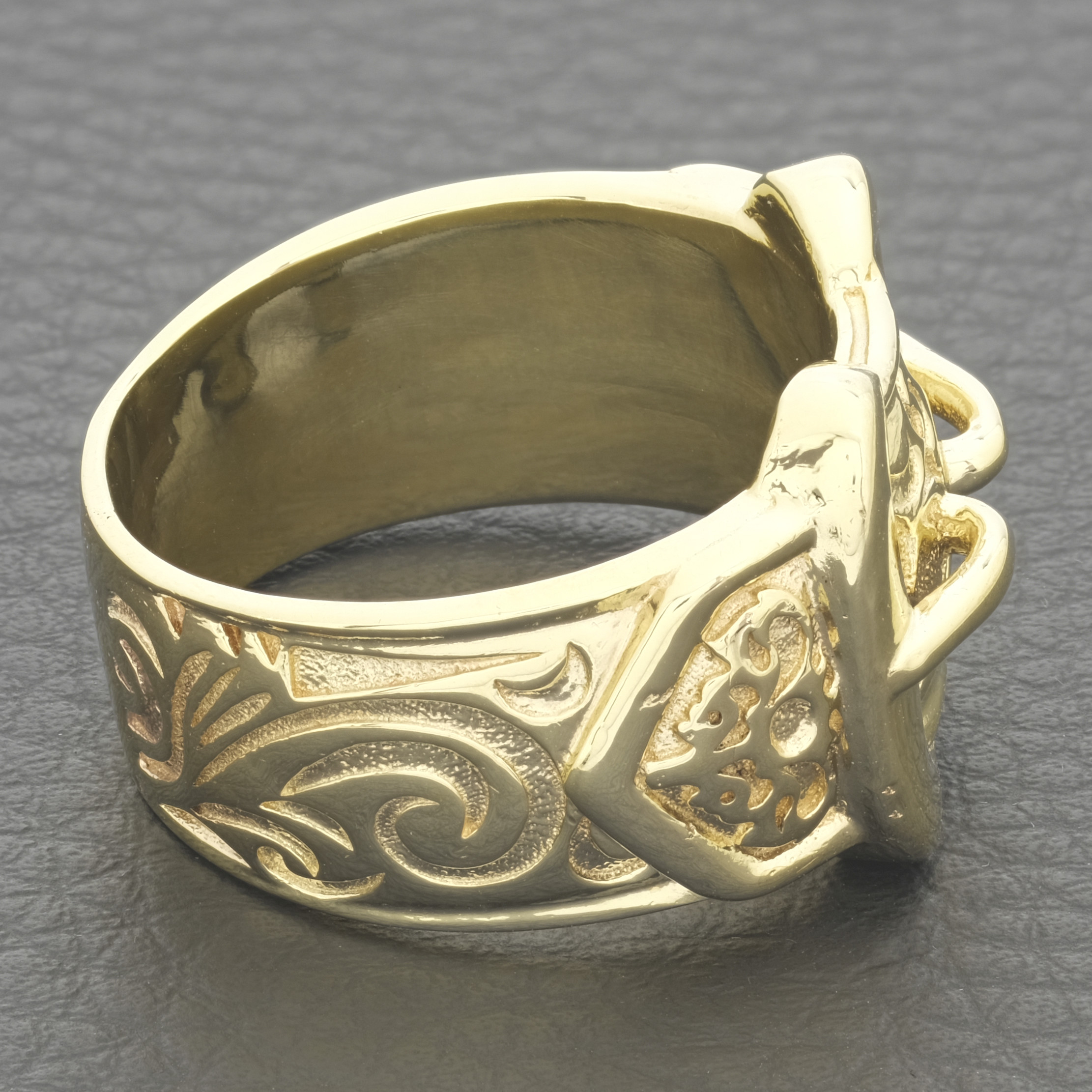 9ct Yellow Gold Double Buckle Ring - Image 4