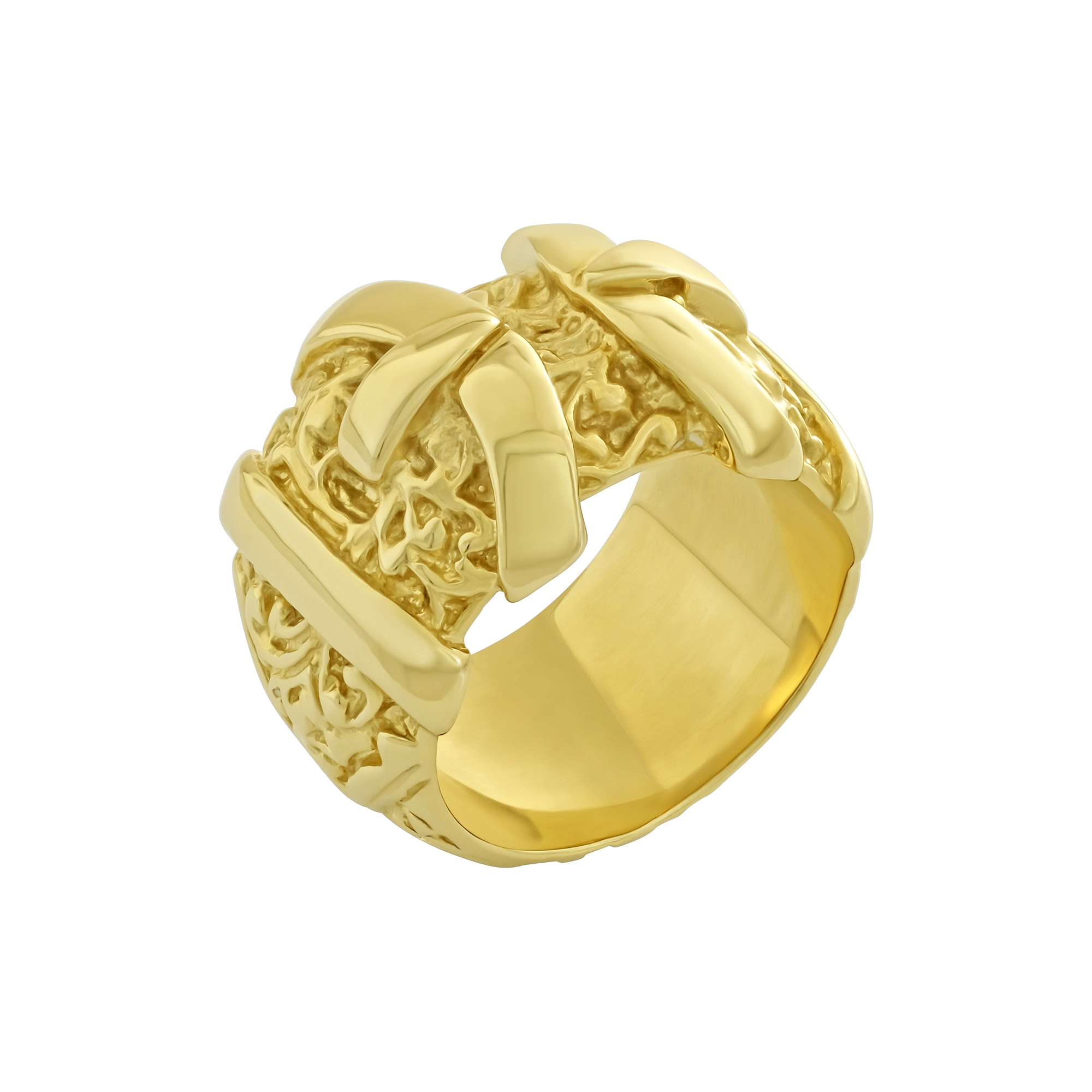 9ct Yellow Gold Double Buckle Ring