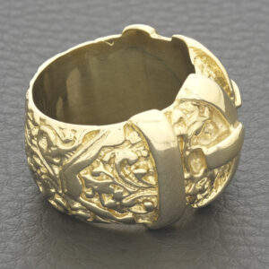 9ct Yellow Gold Double Buckle Ring