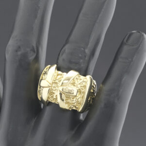 9ct Yellow Gold Double Buckle Ring