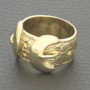 9ct Yellow Gold Double Buckle Ring