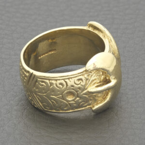 9ct Yellow Gold Double Buckle Ring