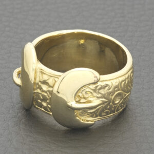 9ct Yellow Gold Double Buckle Ring