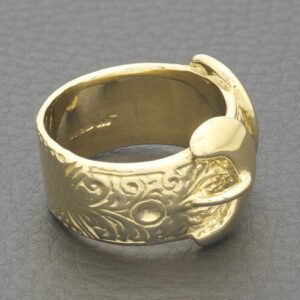 9ct Yellow Gold Double Buckle Ring