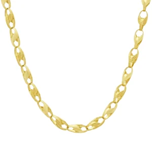 9ct Yellow Gold Tulip Chain 28.5″ 8mm