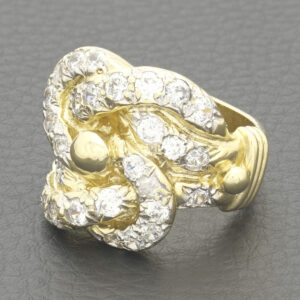 9ct Yellow Gold Gemstone Knot Ring