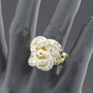 9ct Yellow Gold Gemstone Knot Ring