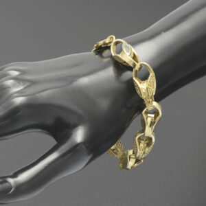 9ct Yellow Gold Tulip Bracelet 8.5″ 11mm