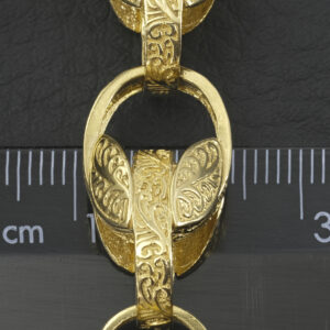 9ct Yellow Gold Tulip Bracelet 9.5″ 13mm