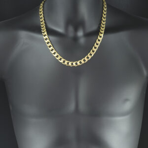 9ct Yellow Gold Curb Chain 22″ 10mm