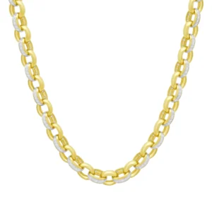 9ct Yellow Gold Gemstone Belcher Chain 29″ 10.5mm