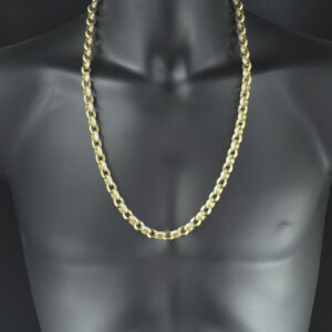 9ct Yellow Gold Gemstone Belcher Chain 29″ 10.5mm