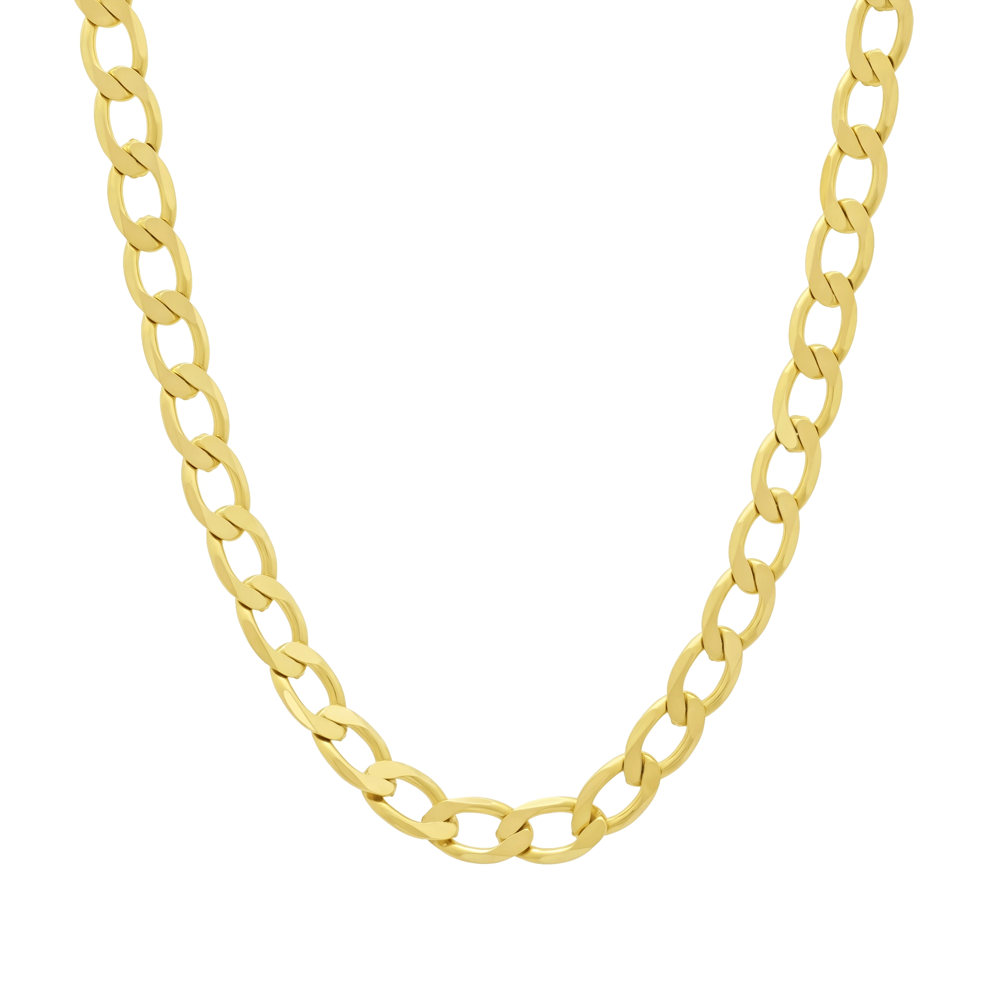 9ct Yellow Gold Curb Chain 20" 8mm