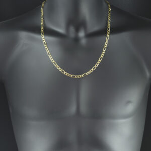 9ct Yellow Gold Figaro Chain 24.5″ 5.5mm