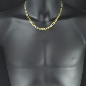 9ct Yellow Gold Curb Chain 20″ 7.5mm