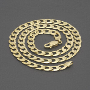 9ct Yellow Gold Curb Chain 20″ 7.5mm