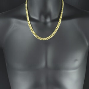 9ct Yellow Gold Curb Chain 22″ 9mm