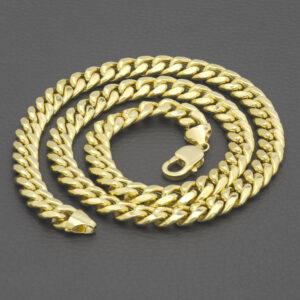 9ct Yellow Gold Curb Chain 22″ 9mm