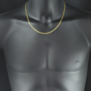 9ct Yellow Gold Curb Chain 21″ 4.5mm