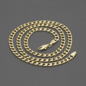 9ct Yellow Gold Curb Chain 21″ 4.5mm
