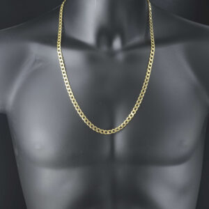 9ct Yellow Gold Curb Chain 26.5″ 6.5mm