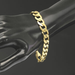 9ct Yellow Gold Curb Bracelet 8.5″ 11mm