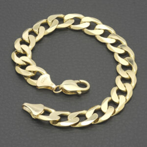 9ct Yellow Gold Curb Bracelet 8.5″ 11mm