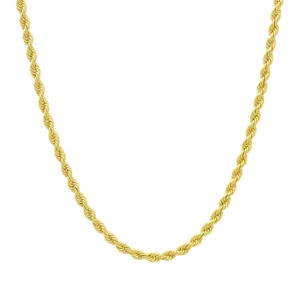9ct Yellow Gold Rope Chain 21″ 3.5mm
