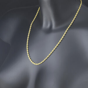 9ct Yellow Gold Rope Chain 21″ 3.5mm