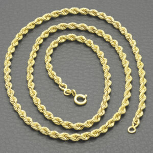 9ct Yellow Gold Rope Chain 21″ 3.5mm