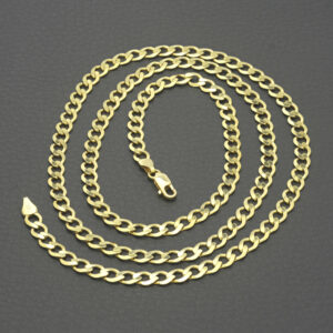 9ct Yellow Gold Curb Chain 28″ 5mm