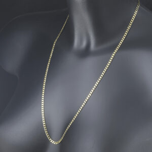 9ct Yellow Gold Curb Chain 24″ 3mm