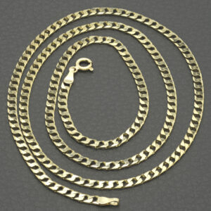 9ct Yellow Gold Curb Chain 24″ 3mm