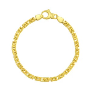 9ct Yellow Gold King Bracelet 8″ 4.5mm