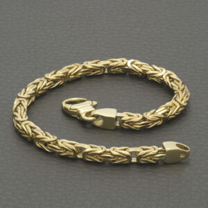 9ct Yellow Gold King Bracelet 8″ 4.5mm
