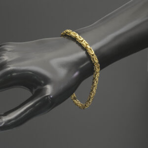 9ct Yellow Gold King Bracelet 8″ 4.5mm