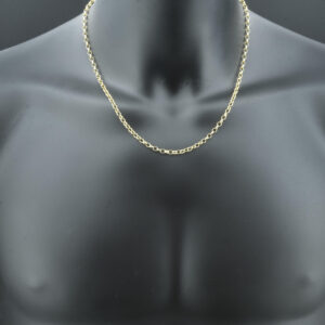 9ct Yellow Gold Belcher Chain 20″ 3.5mm