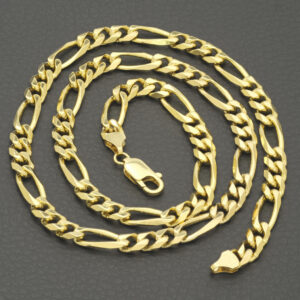 9ct Yellow Gold Figaro Chain 22″ 7mm