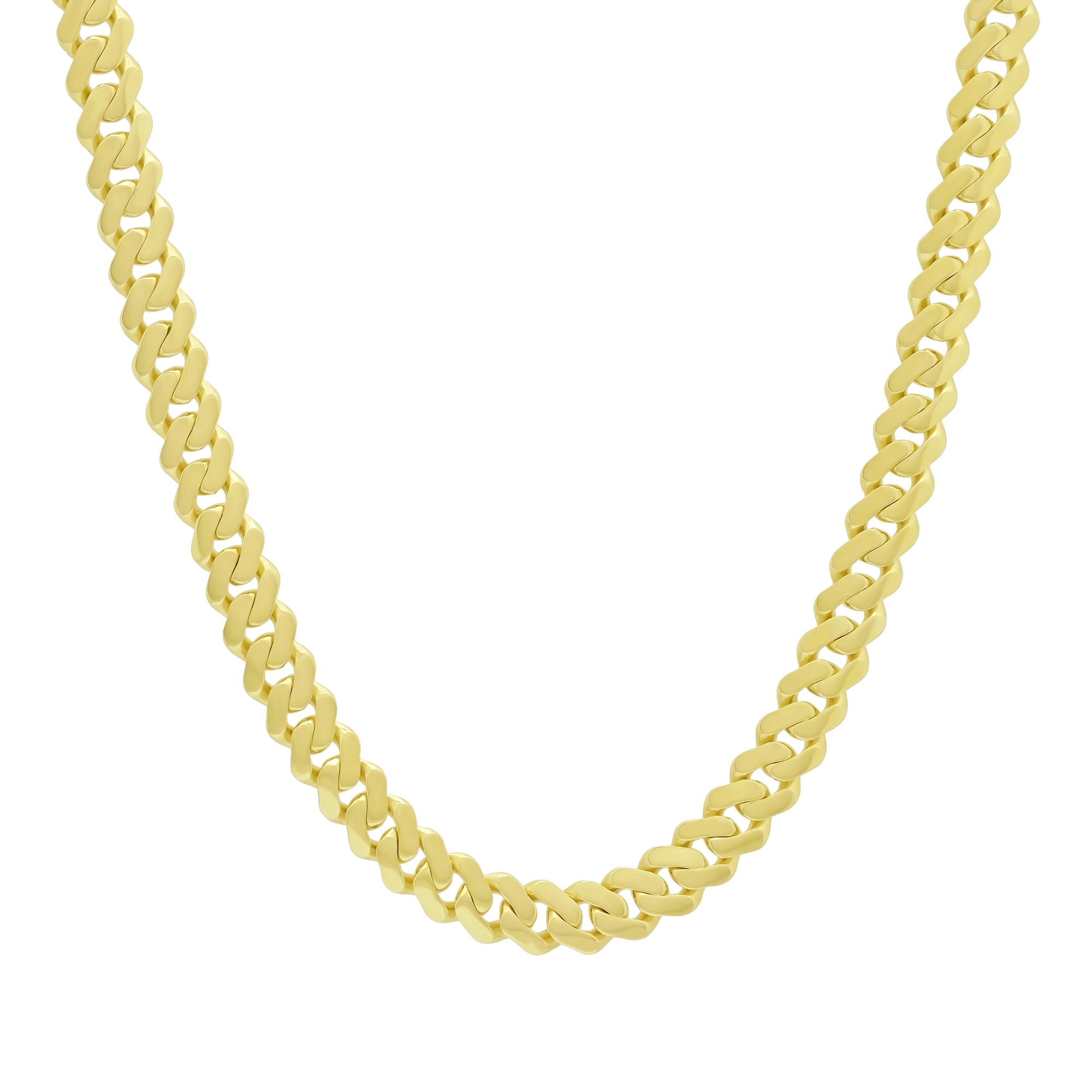 9ct Yellow Gold Cuban Chain 24.5" 7mm