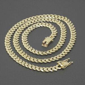9ct Yellow Gold Cuban Chain 24.5″ 7mm