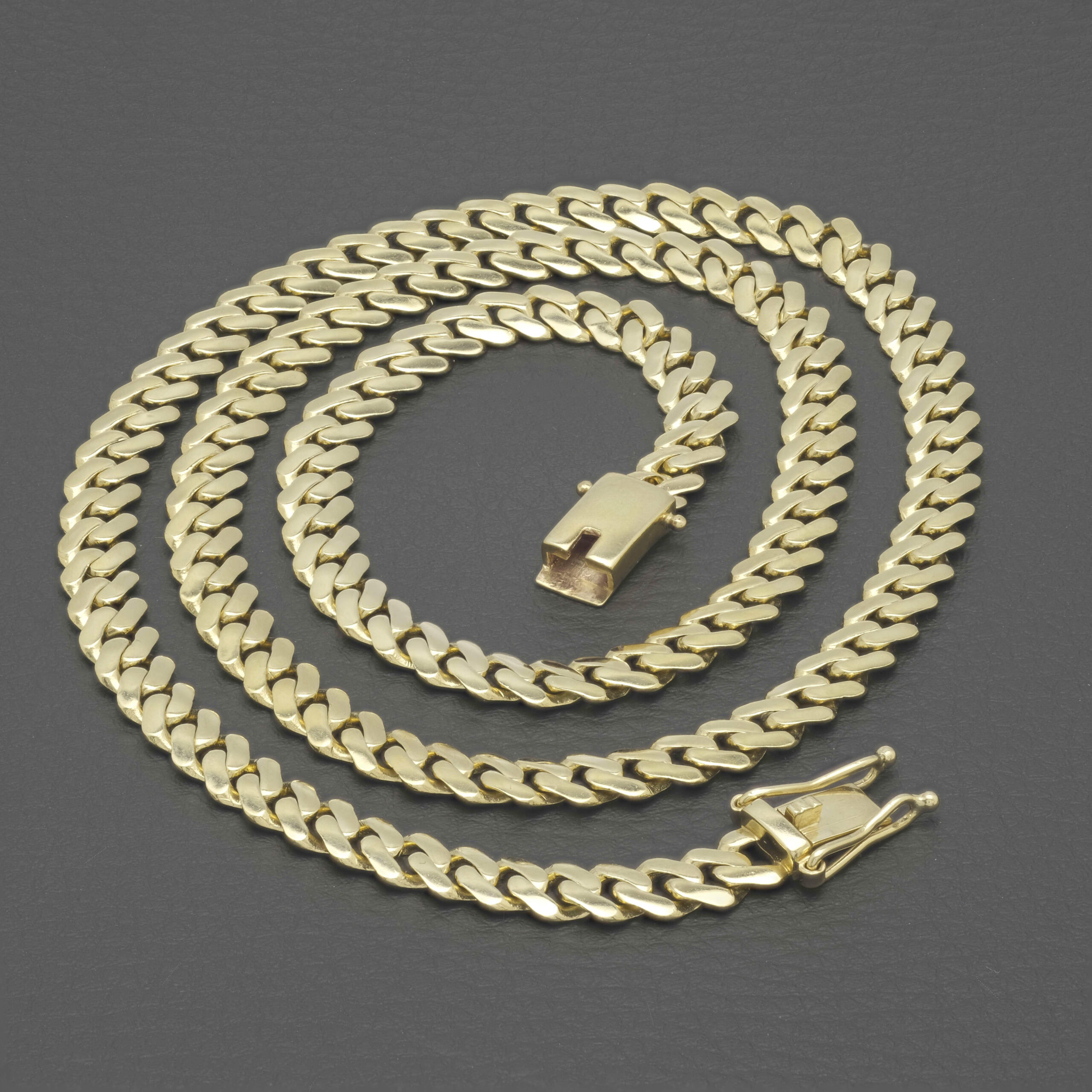 9ct Yellow Gold Cuban Chain 24.5" 7mm - Image 2