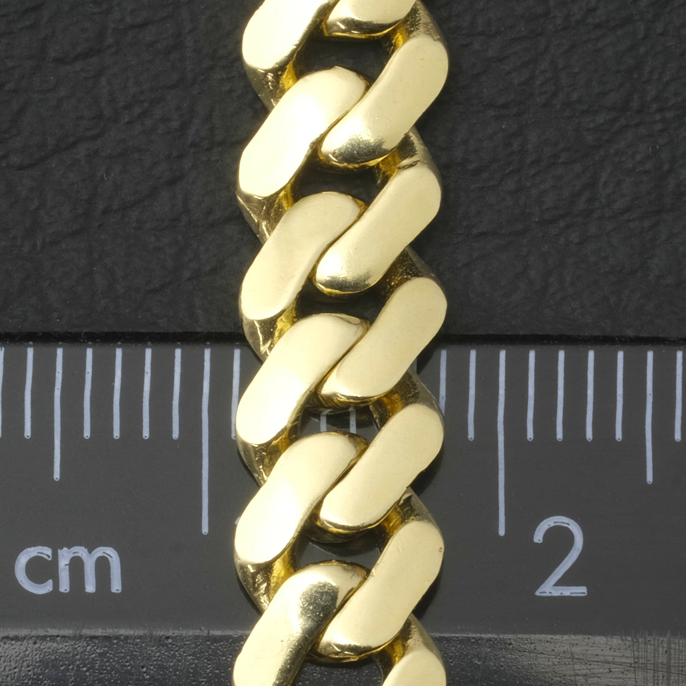 9ct Yellow Gold Cuban Chain 24.5" 7mm - Image 4