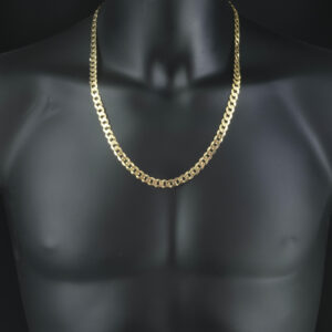 9ct Yellow Gold Curb Chain 24″ 8mm